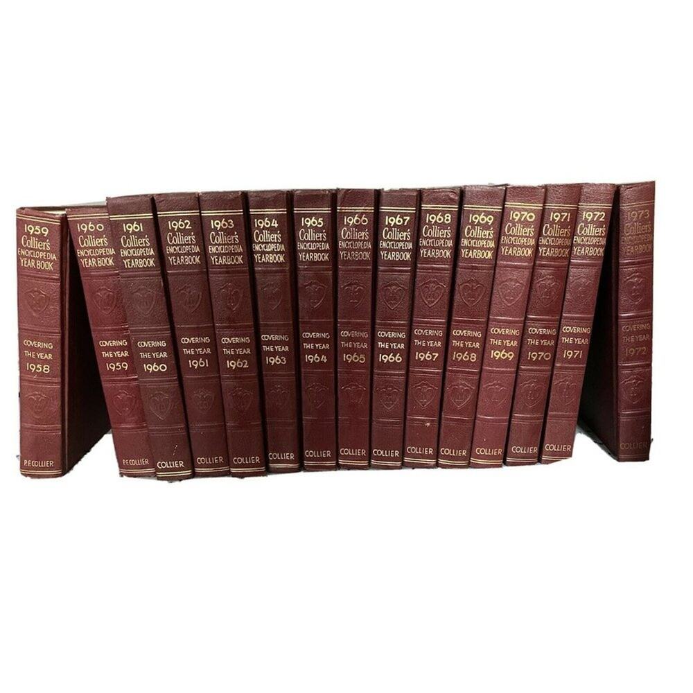 Rare Vintage Collier's Encyclopedia Yearbook, Lot